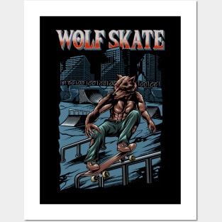 Wolf Skate! T-shirt Posters and Art